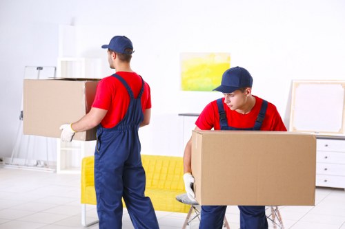 Moving van and boxes for a local removals service in Debeauvoirtown