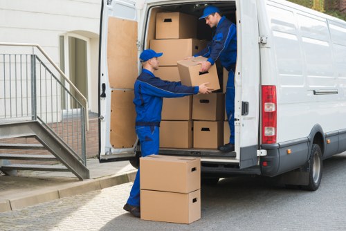 Moving team helping with a residential move in Debeauvoirtown