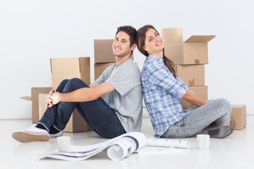 Customer booking moving service with vehicle and crew