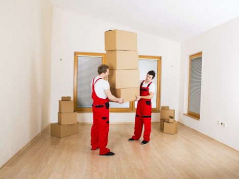 Packed household items ready for loading during a Debeauvoirtown move